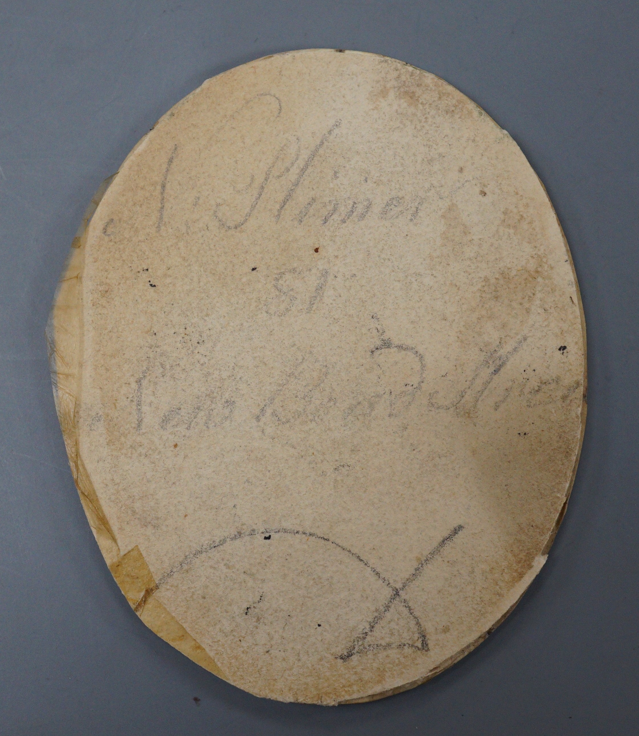 Nathaniel Plimer (1751-1822) portrait miniature of a gentleman on ivory, circa 1796, signed on reverse, 7 cms high.